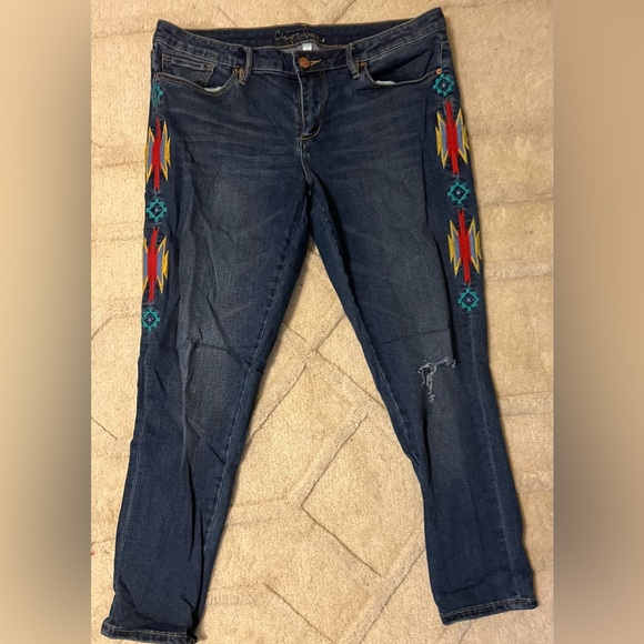 embroidered jeans 32 - Picture 1 of 2